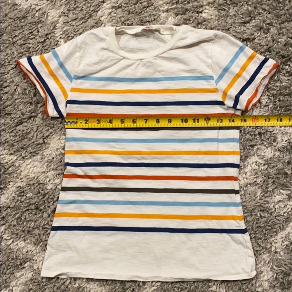 Faherty Multi Color Stripe Tee Size Small